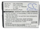 Battery for LG KG275 SBPL0089503 3.7V Li-ion 750mAh / 2.77Wh