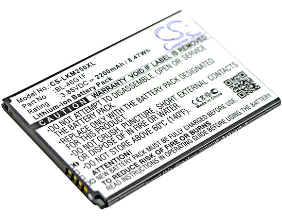 Battery for LG VS501 BL-46G1F 3.85V Li-ion 2200mAh / 8.47Wh