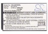 Battery for LG Optimus Me BL-42FN 3.7V Li-ion 1250mAh