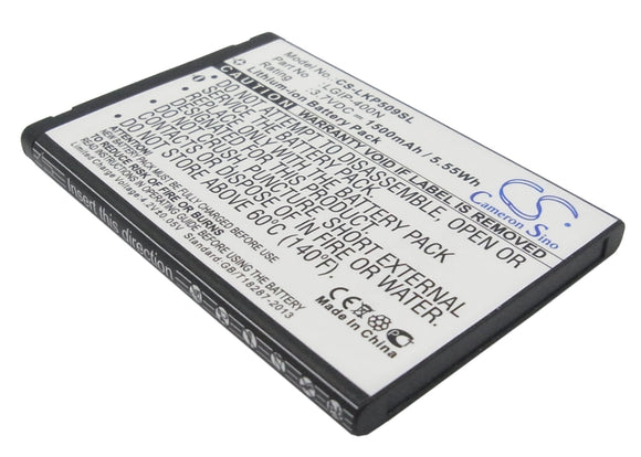 Battery for LG Thrive LGIP-400N, LGIP-400V, SBPL0102301, SBPL0102302 3.7V Li-ion
