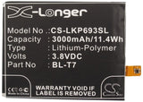 Battery for LG D802 BL-T7 3.8V Li-Polymer 3000mAh / 11.40Wh