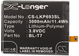 Battery for LG G2 D803 4G LTE BL-T7 3.8V Li-Polymer 3000mAh / 11.40Wh