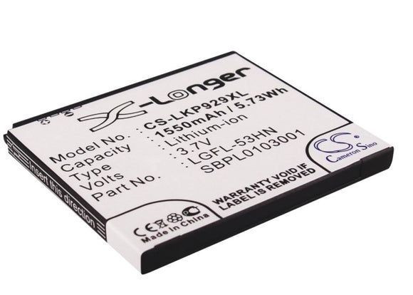 Battery for LG C729 KGFL-53HN, LGFL-53HN, SBPL0103001, SBPL0103002 3.7V Li-ion 1