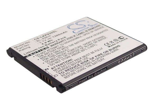 Battery for LG Spectrum BL-49KH 3.7V Li-ion 1300mAh / 4.81Wh