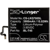 Battery for LG K51 K500 LM-K500  BL-T45, EAC64578501 3.85V Li-Polymer 3900mAh / 