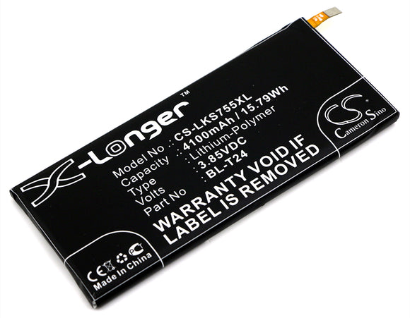 Battery for LG V9 BL-T24, EAC63340001, EAC63358901 3.85V Li-Polymer 4100mAh / 15