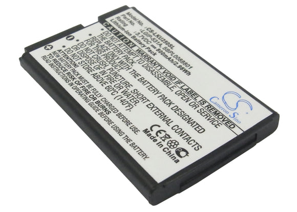 Battery for LG T385 LGIP-531A, SBPL0088801 3.7V Li-ion 800mAh / 2.96Wh
