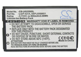 Battery for LG B460 LGIP-531A, SBPL0088801 3.7V Li-ion 800mAh / 2.96Wh