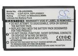 Battery for LG B450 LGIP-531A, SBPL0088801 3.7V Li-ion 800mAh / 2.96Wh