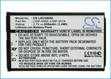 Battery for LG KU380 LGIP-430A, LGIP-431A, SBPL0083509, SBPL0089901, SBPL0092202
