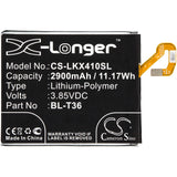 Battery for LG K11 Plus 2018 TD-LTE BL-T36, EAC63638201 3.85V Li-Polymer 2900mAh