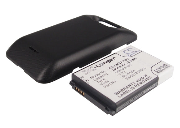 Battery for LG Venice LG730 BL-44JH, EAC61839001, EAC61839006 3.7V Li-ion 2400mA