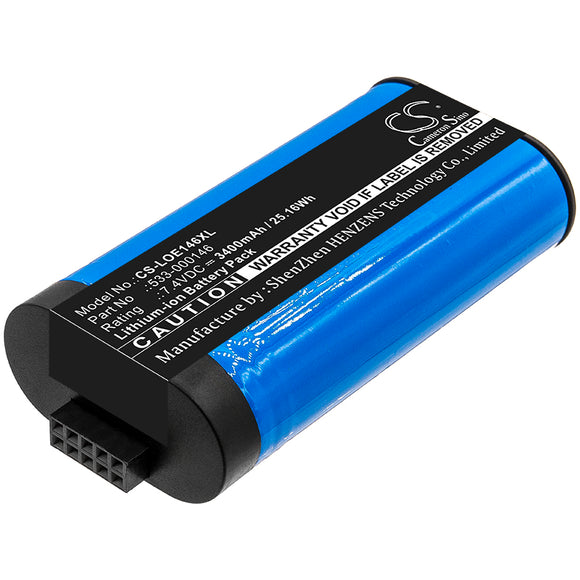 Battery for Logitech S-00171 533-000146 7.4V Li-ion 3400mAh / 25.16Wh