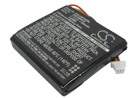 Battery for Logitech 981-000257 533-000074 3.7V Li-ion 700mAh / 2.59Wh