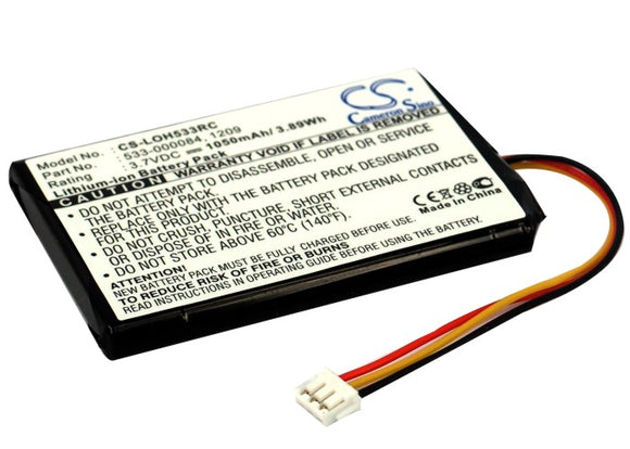 Battery for Logitech Harmony Ultimate 1209, 533-000083, 533-000084 3.7V Li-ion 1