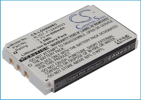 Battery for Logitech Harmony 895 1903040000, 190304-0004, 190304200, 190304-200,