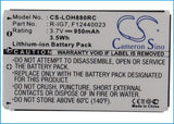 Battery for Monster MCC-AV100 3.7V Li-ion 950mAh / 3.52Wh
