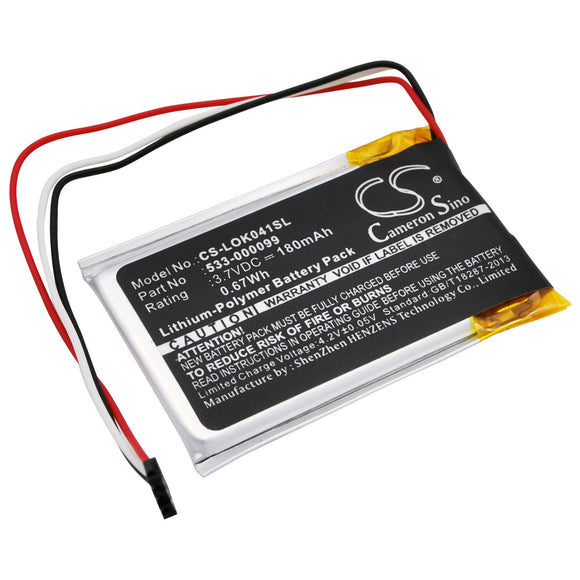 Battery for Logitech ik1041 533-000099, AHB222535PJT 3.7V Li-Polymer 180mAh / 0.