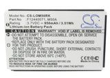 Battery for Logitech Y-RAY81 190304-2004, F12440071, M50A 3.7V Li-ion 950mAh / 3