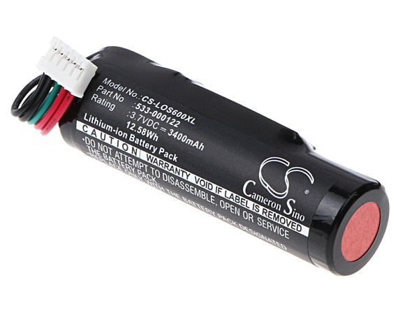 Battery for Logitech UE Roll Ears Boom 533-000122, T11715170SWU 3.7V Li-ion 3400