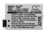 Battery for Canon EOS Kiss X4 LP-E8 7.4V Li-ion 1120mAh / 8.29Wh