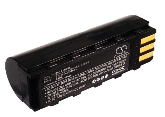 Battery for Symbol XS3478 21-62606-01, BTRY-LS34IAB00-00 3.7V Li-ion 2200mAh / 8