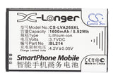 Battery for Lenovo A380e BL203, BL214 3.7V Li-ion 1600mAh / 5.92Wh