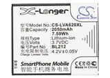 Battery for Lenovo A708T BL212, BL225 3.7V Li-ion 2050mAh / 7.59Wh