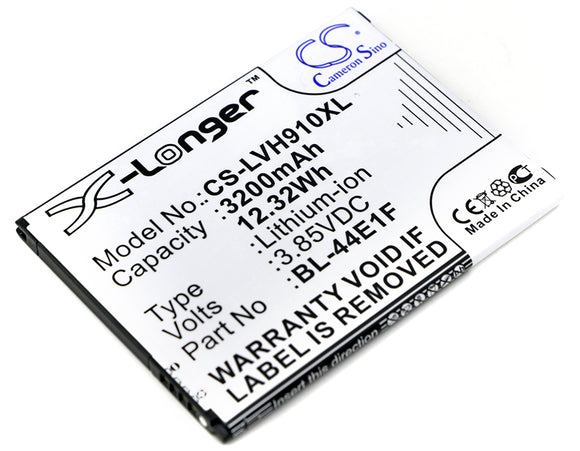 Battery for LG US996 BL-44E1F, EAC63341101, PAC63320502 3.85V Li-ion 3200mAh / 1
