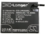 Battery for Lenovo K33A42 BL272, SB18C10605 3.85V Li-Polymer 4000mAh / 15.40Wh
