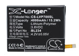 Battery for Lenovo A5000 DUAL BL234 3.8V Li-Polymer 4000mAh / 15.20Wh