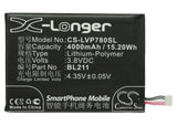 Battery for Lenovo P780 BL211 3.8V Li-Polymer 4000mAh / 15.20Wh
