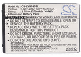 Battery for LG VS660 LGIP-400V, SBPL0102302, SBPP0027402 3.7V Li-ion 1200mAh