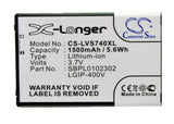 Battery for LG Ally VS740 LGIP-400V, SBPL0102302, SBPP0027402 3.7V Li-ion 1500mA
