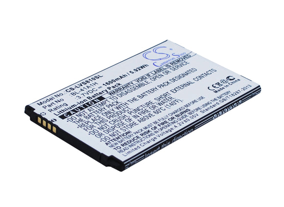 Battery for LG CZ2112LWR BL-41A1H, EAC62638301 3.7V Li-ion 1600mAh / 5.92Wh