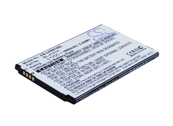 Battery for LG Tribute BL-41A1H, EAC62638301 3.7V Li-ion 1600mAh / 5.92Wh