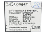 Battery for Lenovo A766 BL210 3.7V Li-ion 2000mAh / 7.40Wh
