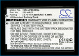 Battery for LG Para BL-44JS, BL-A5JN, EAC61680101, EAC61838702 3.7V Li-ion 1200m