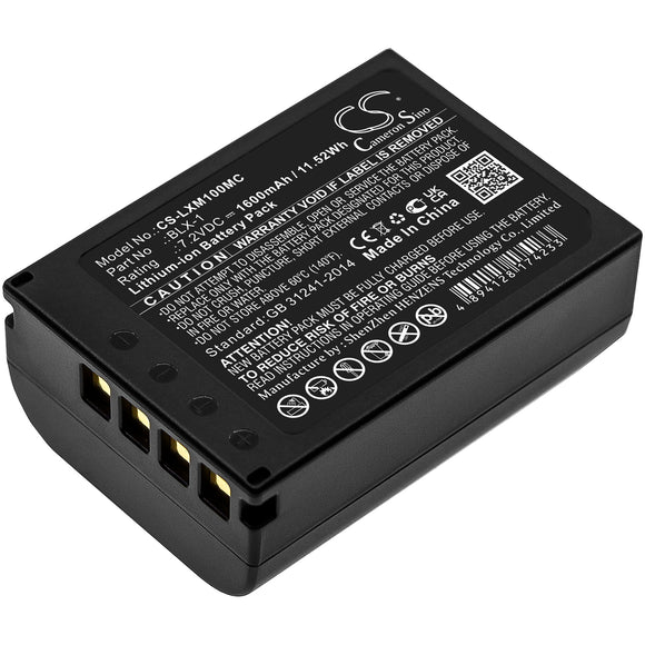 Battery for Olympus OM SYSTEM OM-1 BLX-1 7.2V Li-ion 1600mAh / 11.52Wh