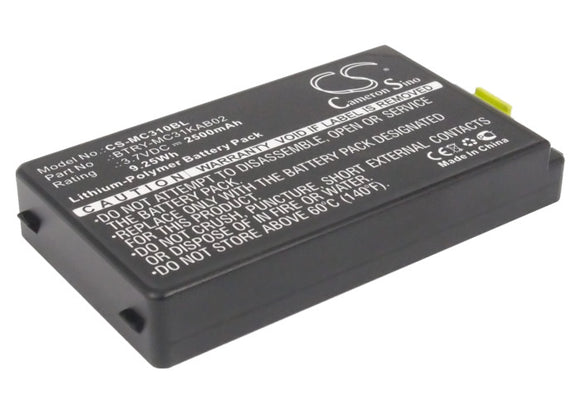 Battery for Zebra MC3190-GL4H04E0A 82-127909-02, BTRY-MC31KAB02, BTRY-MC31KAB02-