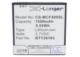 Battery for Mobistel Cynus F4 BTY26183, BTY26183Mobistel/STD 3.7V Li-ion 1500mAh