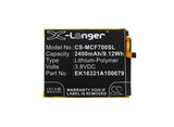 Battery for Mobistel Cynus F7 4G EK16321A100679 3.8V Li-Polymer 2400mAh / 9.12Wh