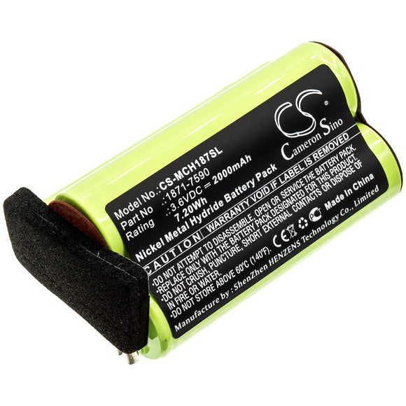 Battery for Moser Super Cordless 1872 clipper 1871-7590 3.6V Ni-MH 2000mAh / 7.2