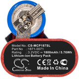 Battery for Moser Chrom Style Pro 1871 1871-0071 3.2V Li-ion 1800mAh / 5.76Wh