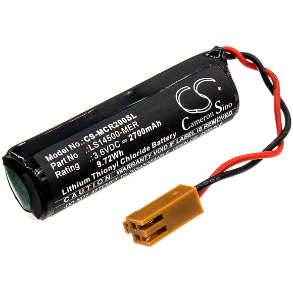 Battery for Mitsubishi CR2 LS14500-MER 3.6V Li-SOCl2 2700mAh / 9.72Wh