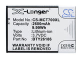 Battery for Mobistel MT-600W BTY26186, BTY26186Mobistel/STD 3.7V Li-ion 2600mAh 
