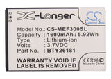 Battery for Mobistel Cynus F3 BTY26181, BTY26181Mobistel/STD 3.7V Li-ion 1600mAh