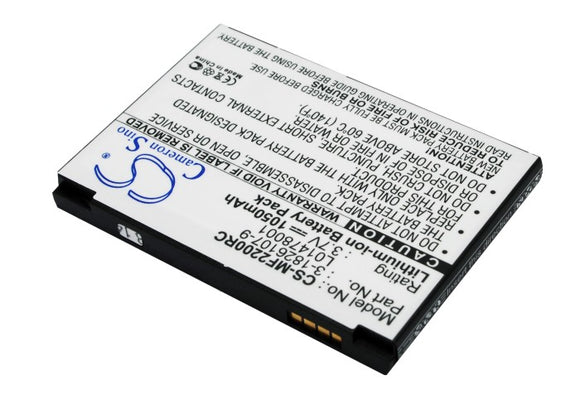 Battery for Novatel Wireless MiFi2200 3-1826107-9, 40115114.00, L01478001 3.7V L