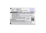 Battery for Mobiwire Cygnus mini 178088746 3.7V Li-ion 1400mAh / 5.18Wh