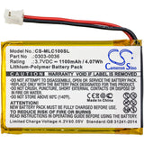 Battery for Minelab CTX 3030 WM-10 0303-0036 3.7V Li-Polymer 1100mAh / 4.07Wh